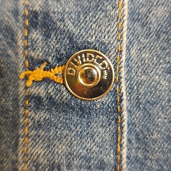 Divided by H&M Cotton Button Front Denim Skirt Size 22 - Picture 2 of 8